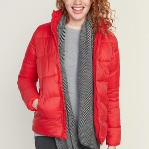 Old Navy Red Puffer Jacket